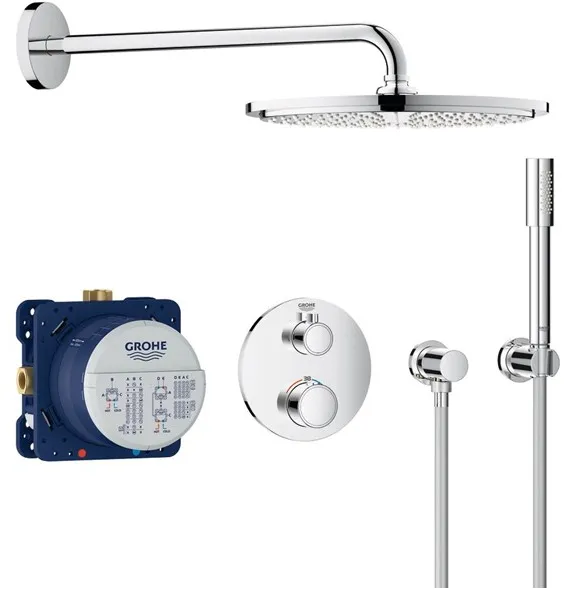 Grohe Grohtherm conjunto de ducha con cabezal de ducha Rainshower Cosmopolitan 310, cromo