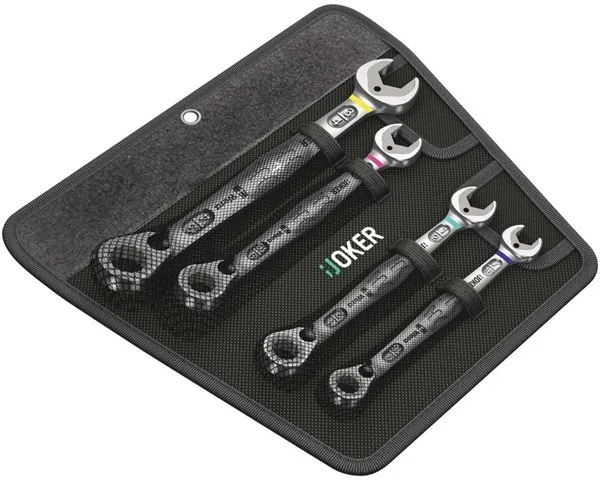 Juego de llaves combinadas y de carraca Wera Joker Switch, medidas en pulgadas, 4 piezas