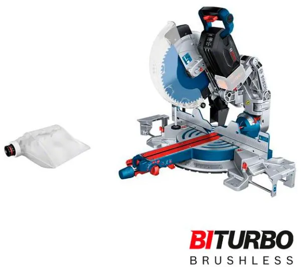 Sierra ingletadora a batería Bosch GCM 18V-305 GDC SOLO - BiTurbo