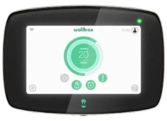 Estación de carga Wallbox Commander 2 con Wi-Fi, 22 kW, 5 metros, Tipo 2, Negro