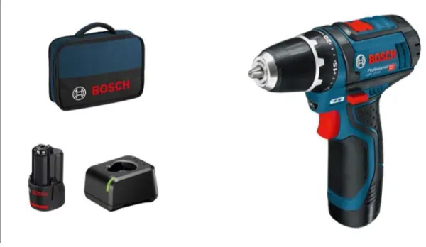 Bosch 12V Atornilladora GSR 12V-15 2X2,0AH 1XGAL 12V-20 BOLSA